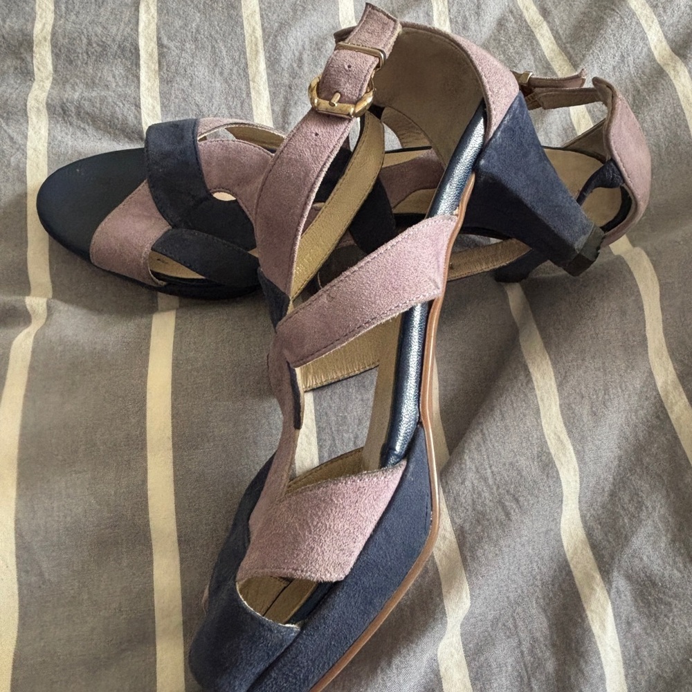 Geox Respira suede Women's Sandals - Blue and Lilac. Size 40